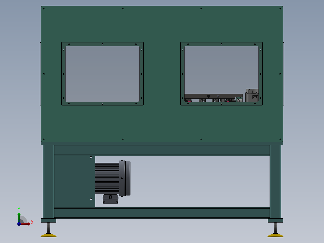 倍速链横移机构前视图
