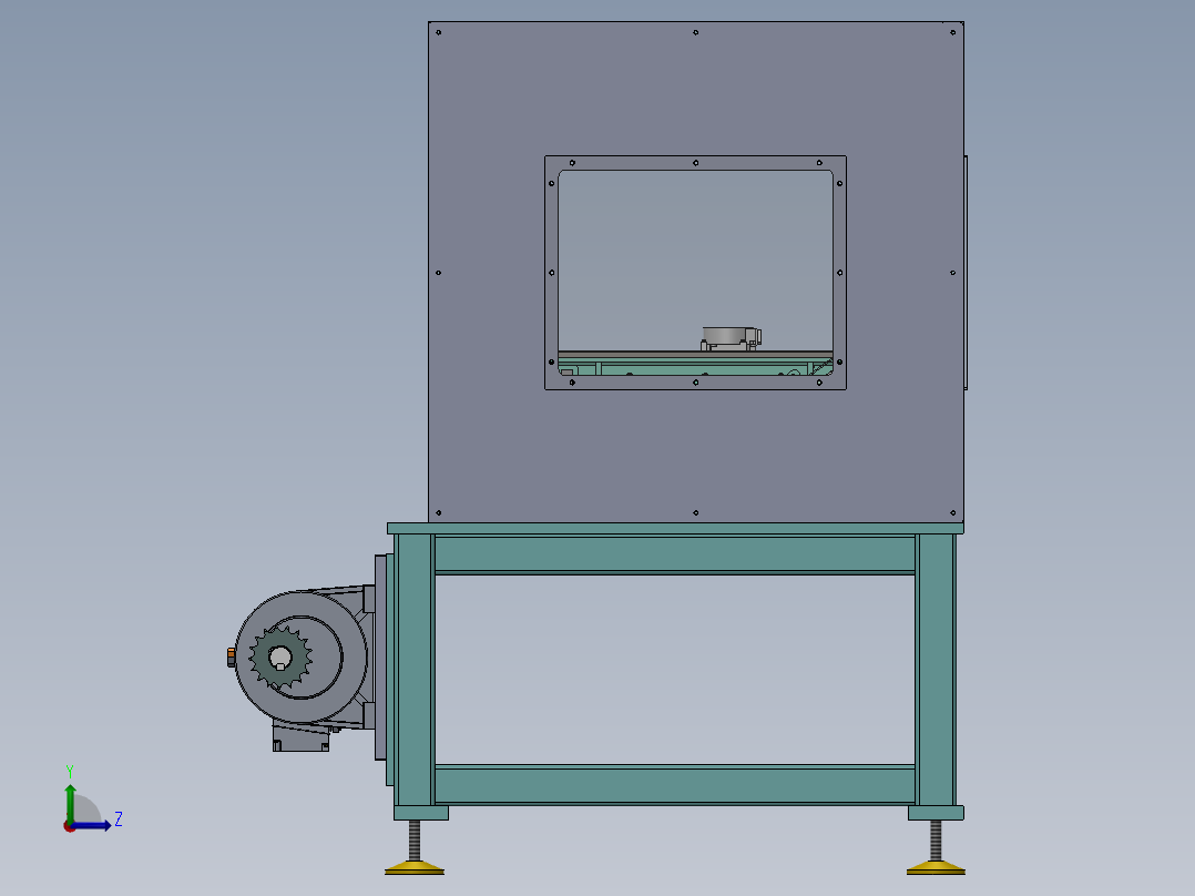 倍速链横移机构左视图