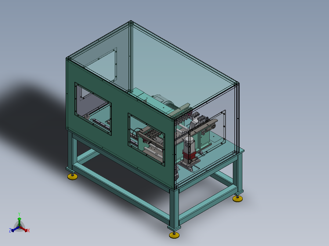 倍速链横移机构正等轴测图
