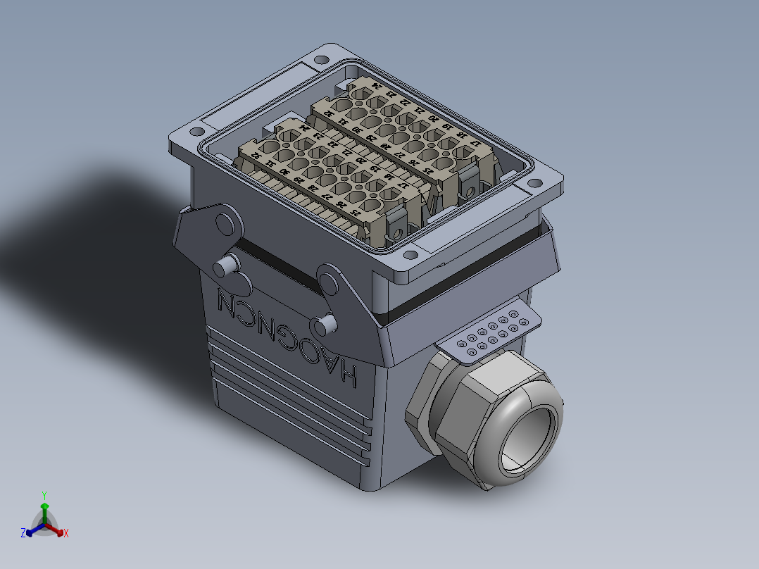 接插件(48)正等轴测图