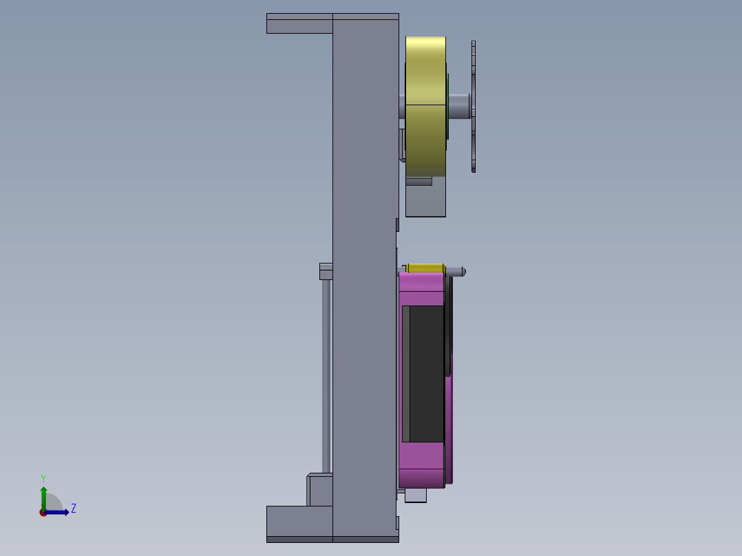标签开启器左视图