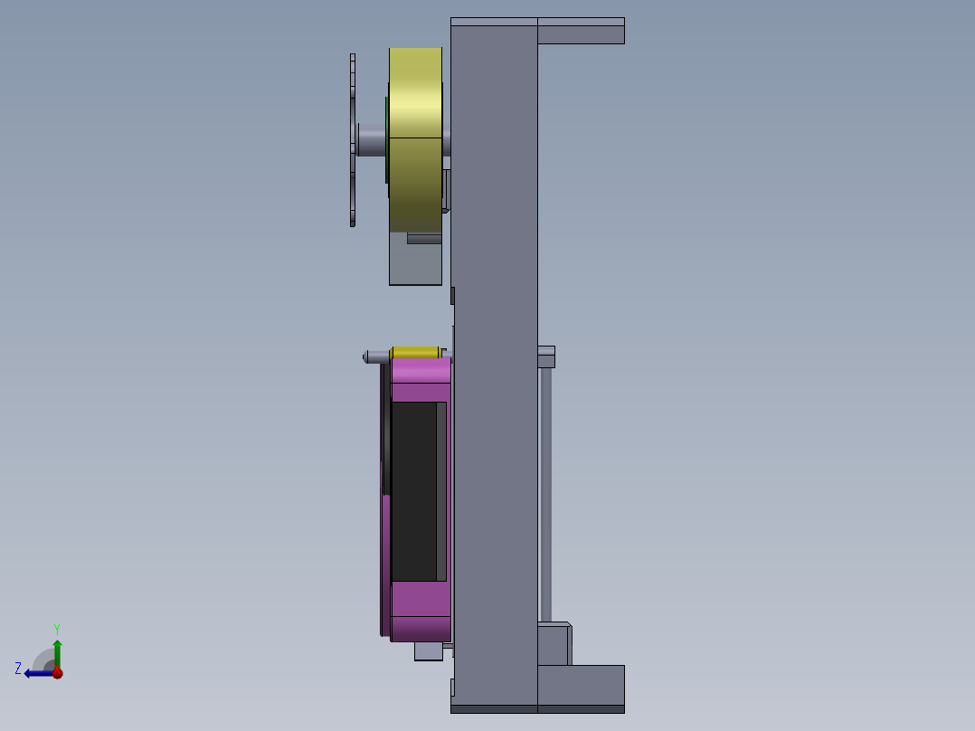 标签开启器右视图