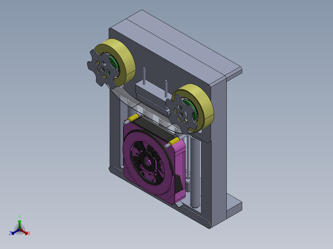 标签开启器正等轴测图