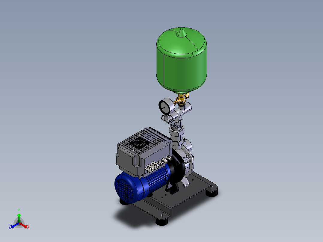 液压单元 MVP1C0202正等轴测图