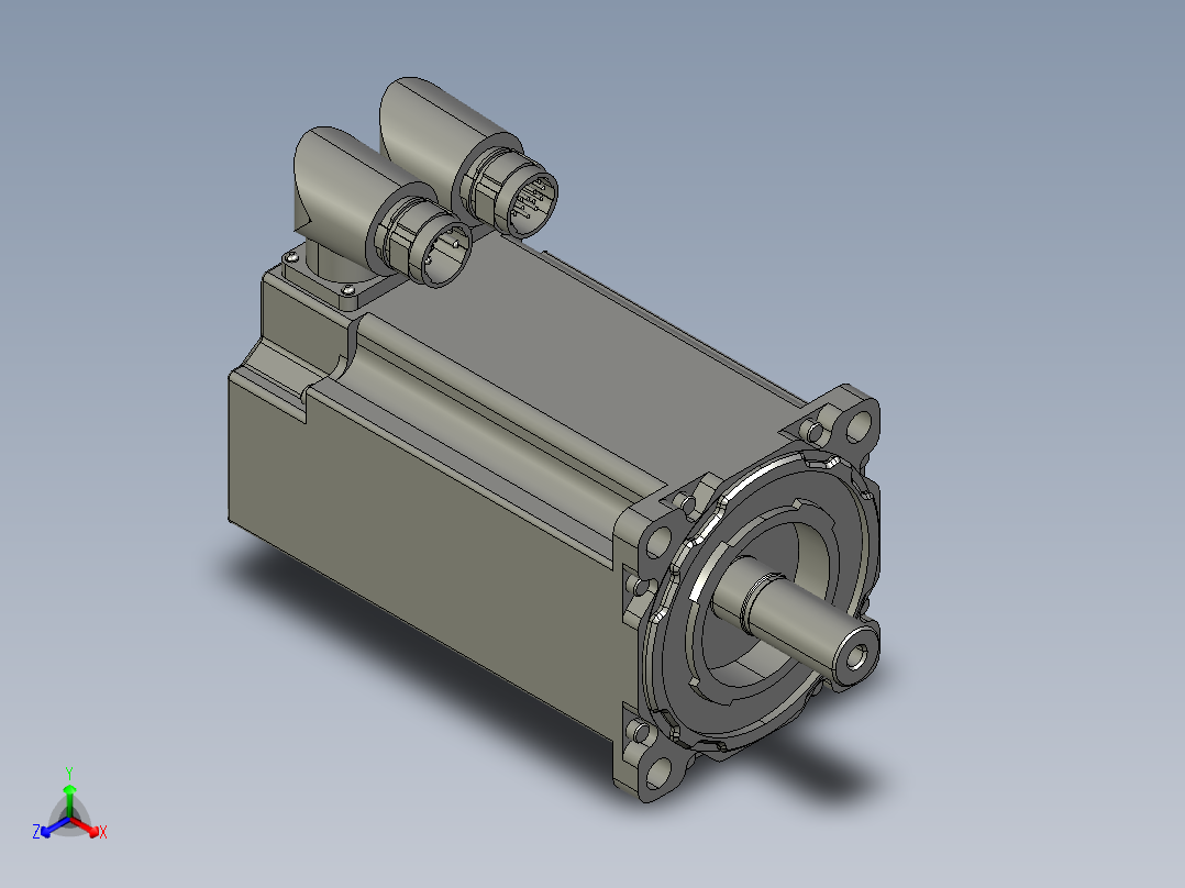 Rockwell罗克韦尔伺服电机MPL-B430P正等轴测图