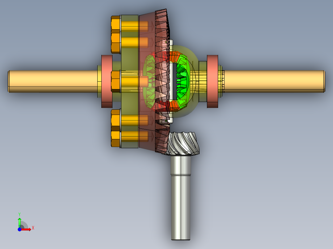 差速器减速器前视图