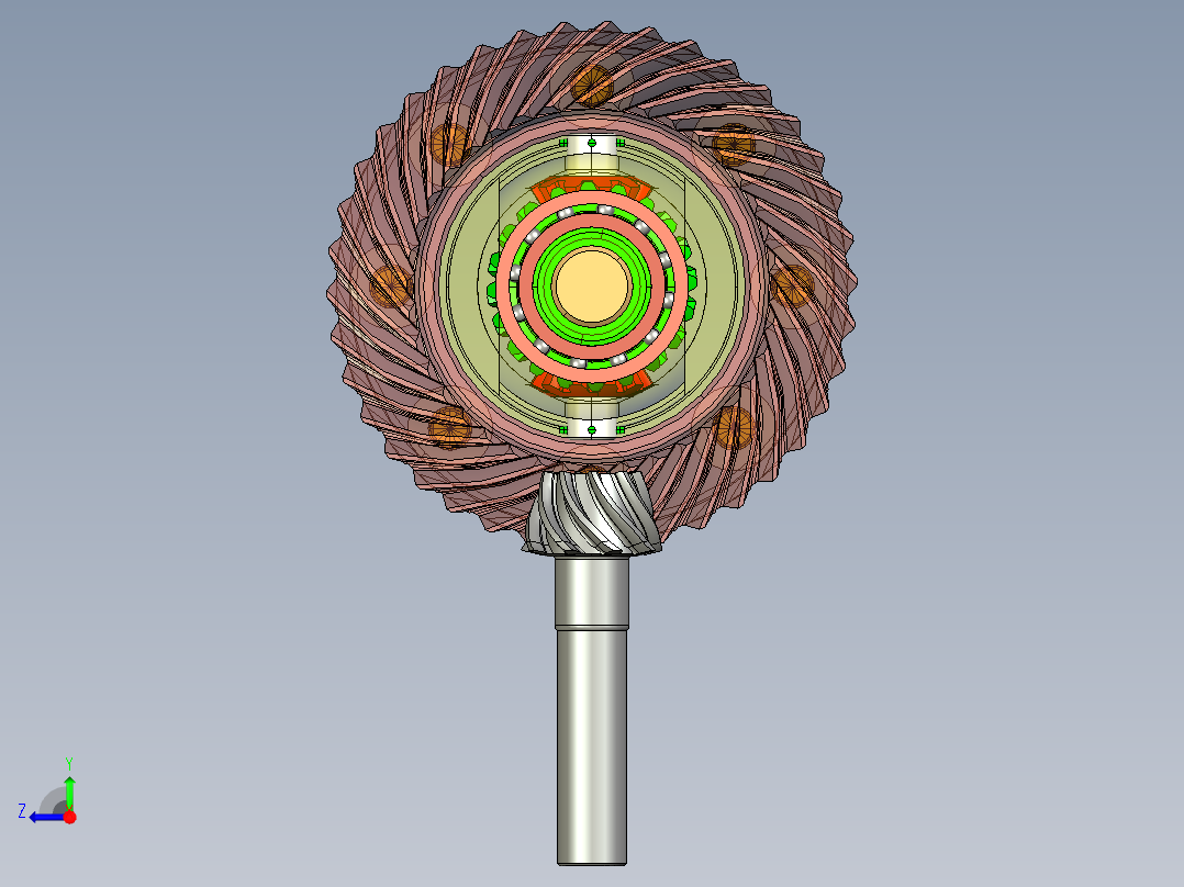 差速器减速器右视图