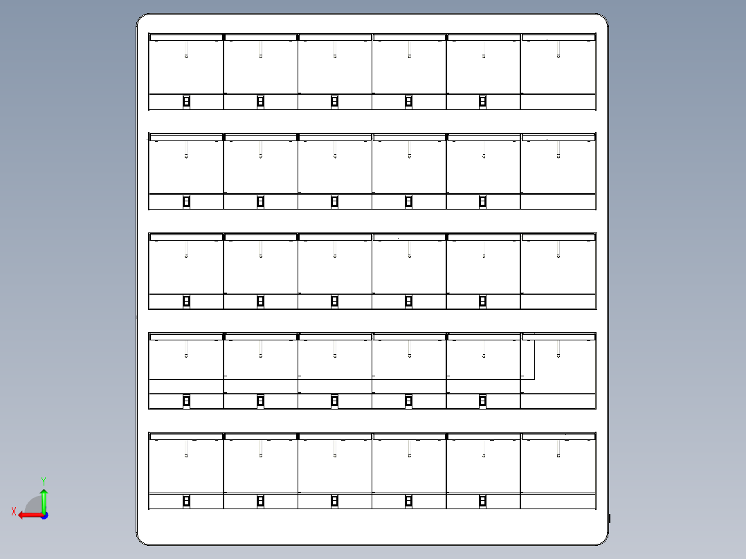 壁挂格口售卖机后视图