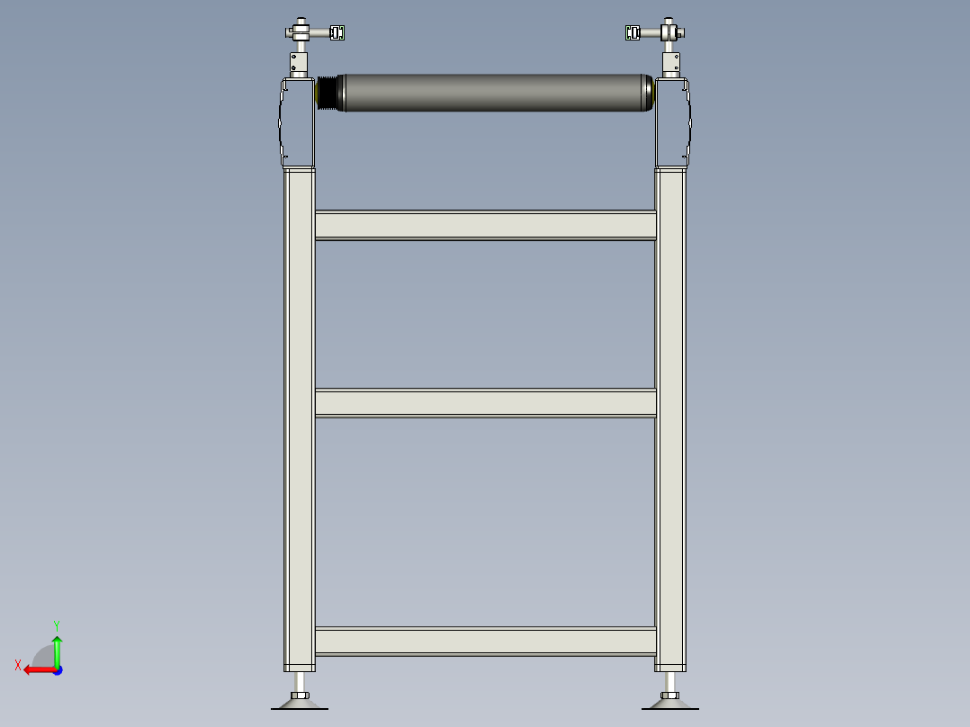 电动滚筒线后视图