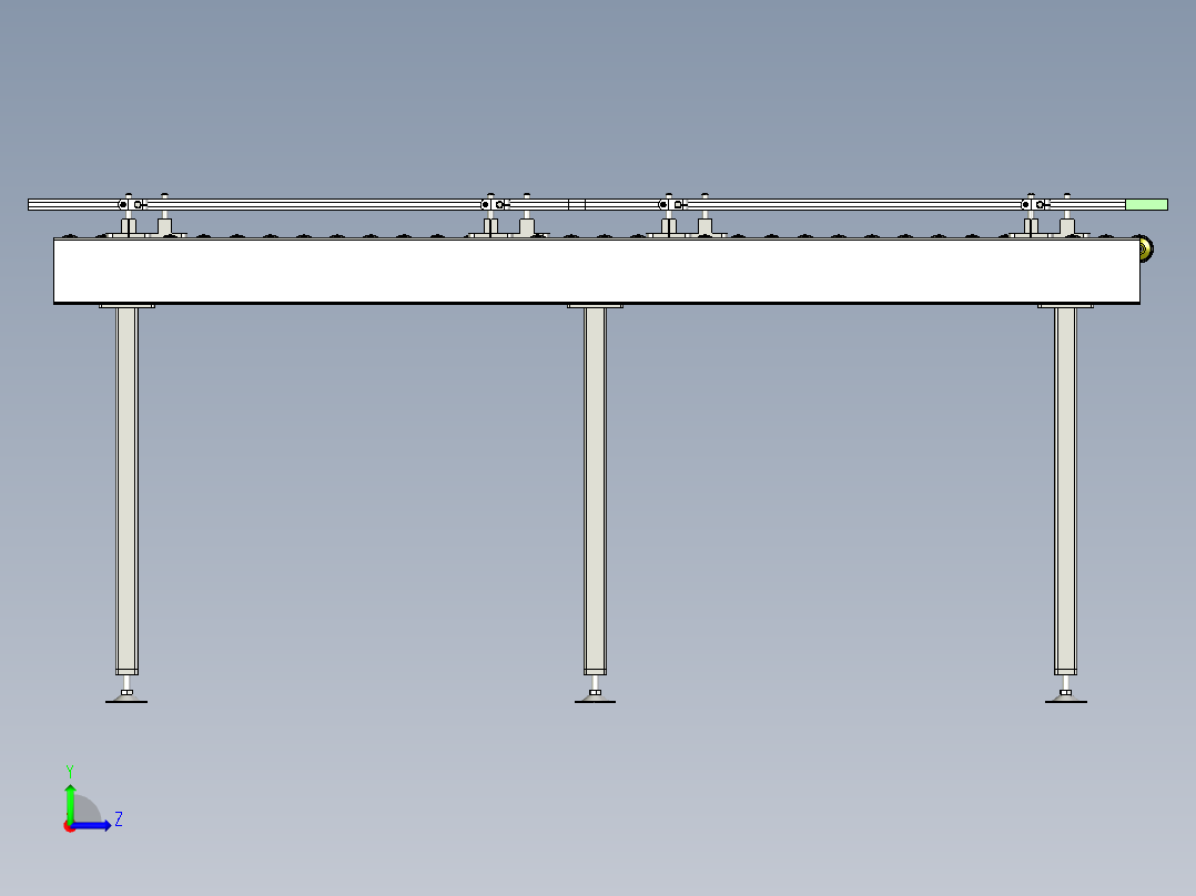 电动滚筒线左视图