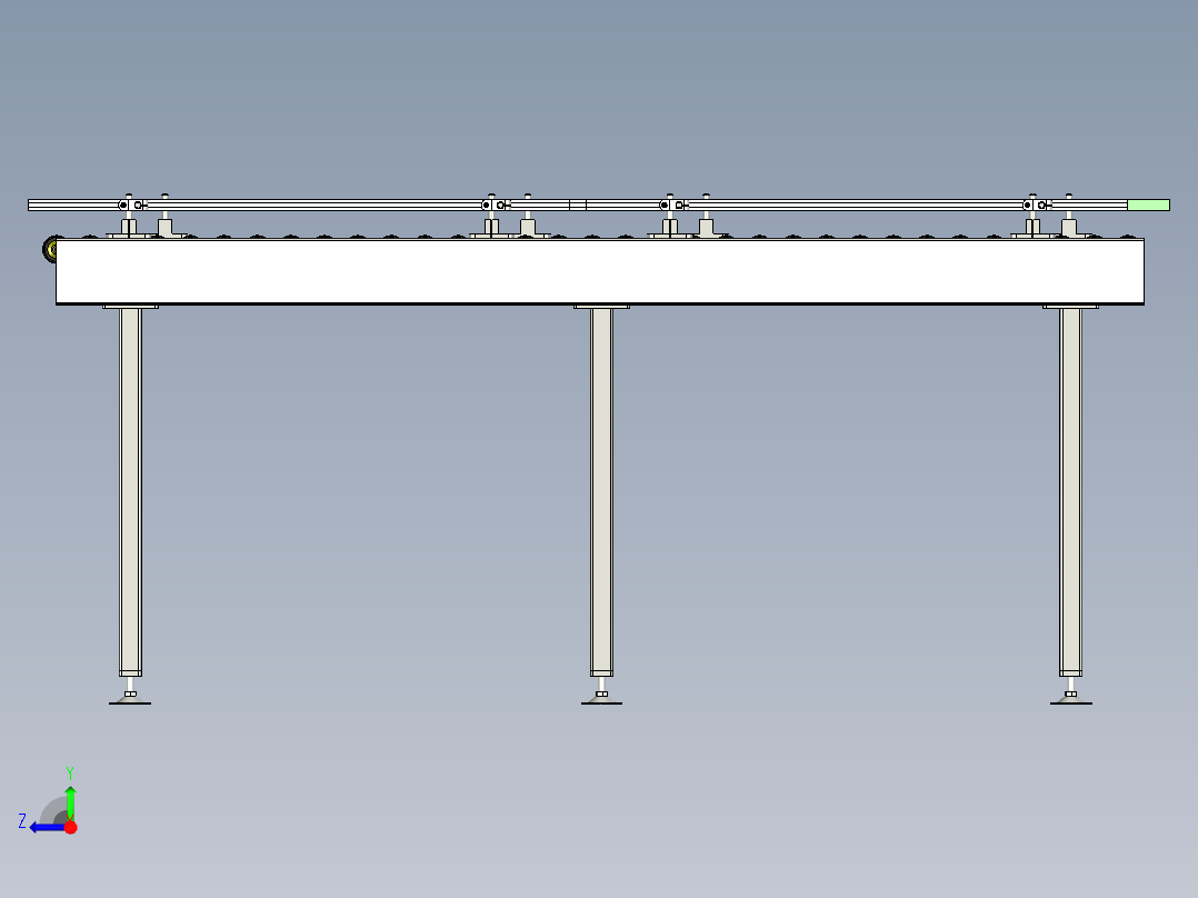 电动滚筒线右视图