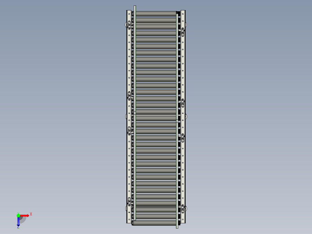 电动滚筒线俯视图