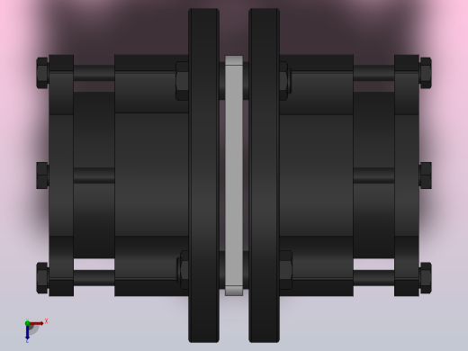 DJM胀套联结单型弹性膜片联轴器_DJM-03T-15-15俯视缩略图