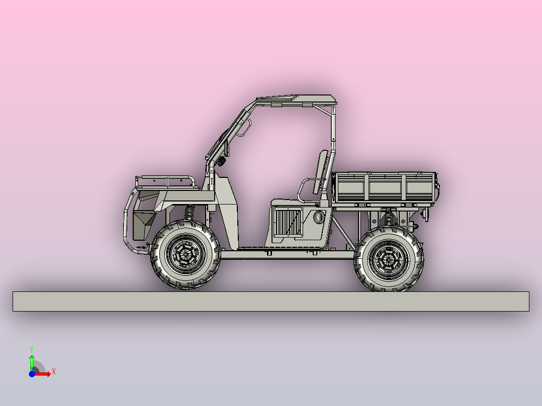 山猫4×4全地形车总装前视图