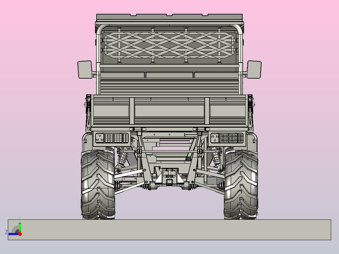 山猫4×4全地形车总装右视图