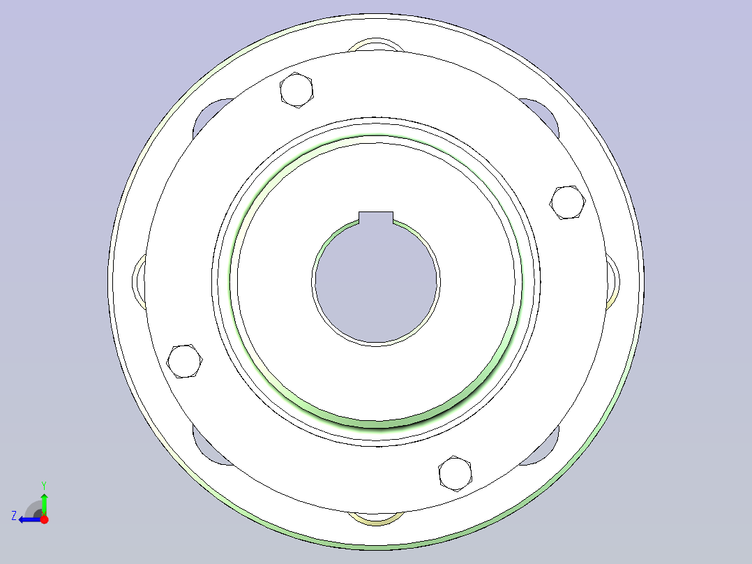 弹性柱销联轴器 HL5 50X140-70X107(基准)右视图
