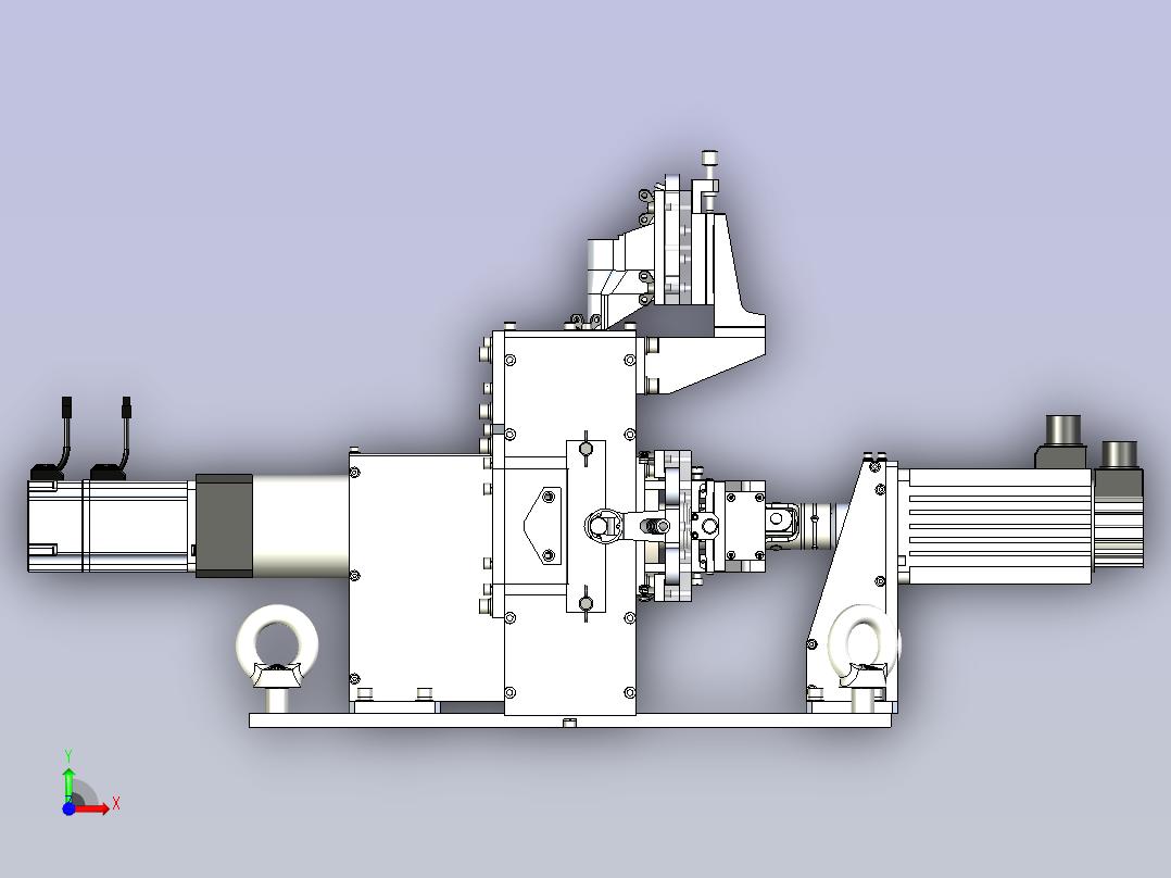传感器检测机机构3D图纸 Solidworks设计前视图