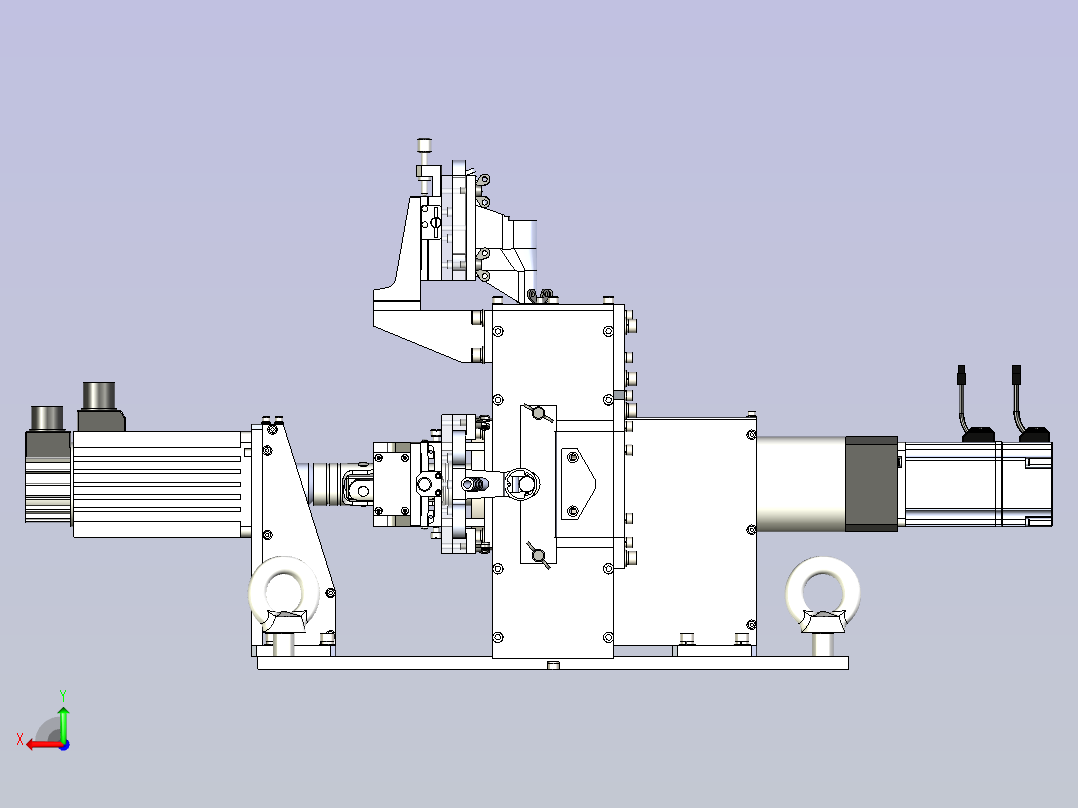 传感器检测机机构3D图纸 Solidworks设计后视图