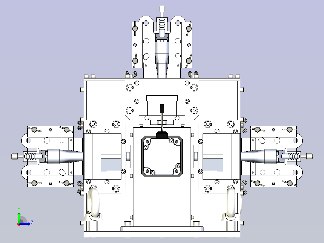 传感器检测机机构3D图纸 Solidworks设计左视图