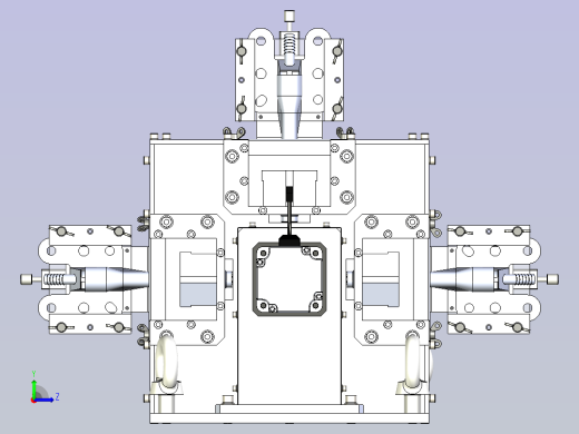 传感器检测机机构3D图纸 Solidworks设计左视缩略图