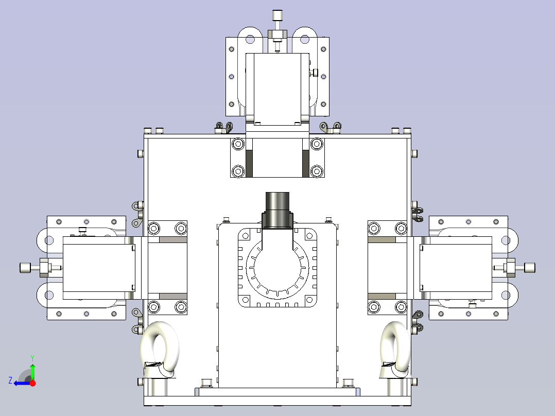传感器检测机机构3D图纸 Solidworks设计右视图