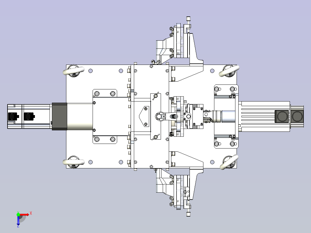 传感器检测机机构3D图纸 Solidworks设计俯视图