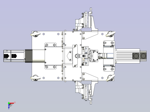 传感器检测机机构3D图纸 Solidworks设计俯视缩略图