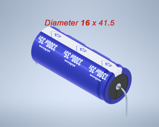 铝制轴向电解电容器。VX系列3300UF 35V。16x41.5mm毫米。间距44.5至51毫米。电解镍镉电池缩略图