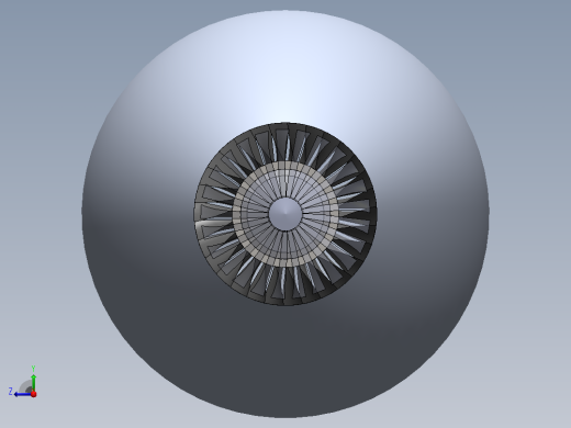 solidworks中的喷气发动机设计右视缩略图