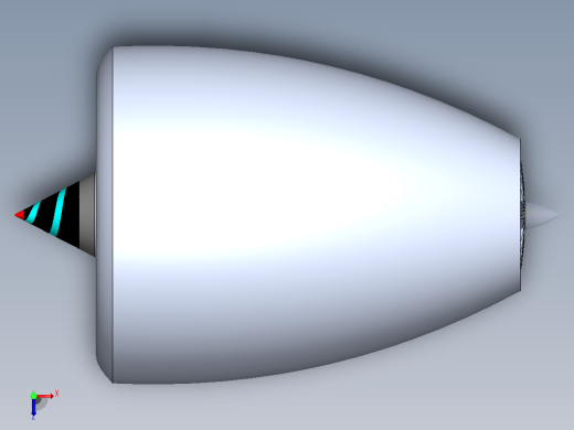solidworks中的喷气发动机设计俯视缩略图