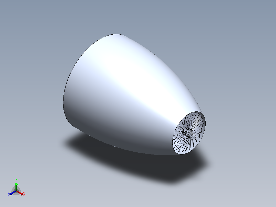 solidworks中的喷气发动机设计正等轴测图