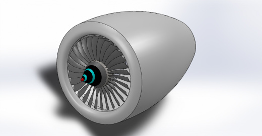 solidworks中的喷气发动机设计缩略图