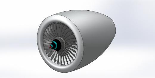 solidworks中的喷气发动机设计缩略图