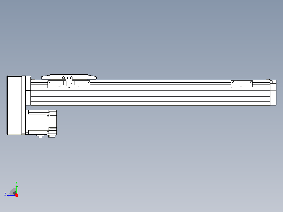滚珠丝杠直线轴内置导轨TPA-GCR-80-1610C-L400-MP-M20-N3右视图