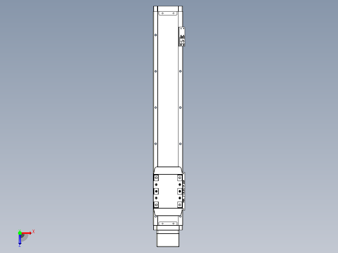 滚珠丝杠直线轴内置导轨TPA-GCR-80-1610C-L400-MP-M20-N3俯视图
