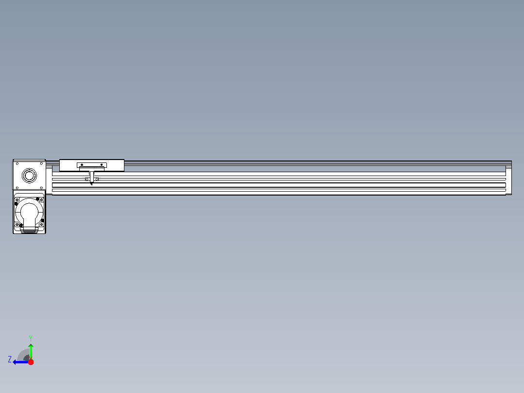 皮带直线轴半封闭可选导轨TPA-HNB-120D-110-L700-LP-C-P40-N3右视图