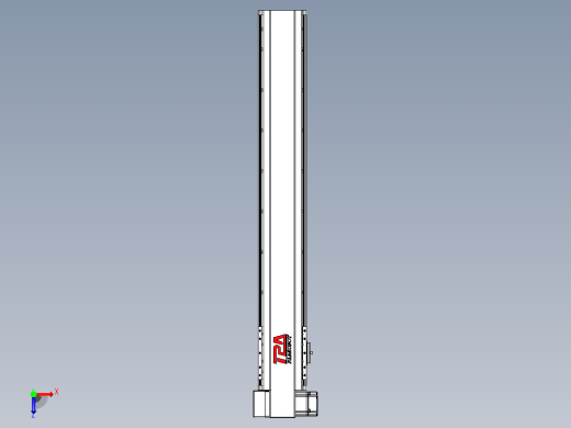 皮带直线轴半封闭可选导轨TPA-HNB-120D-110-L700-LP-C-P40-N3俯视缩略图