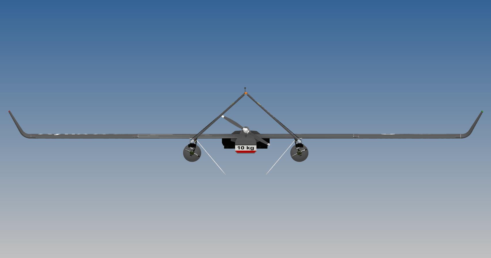 带氢动力电池的 VTOL 无人机