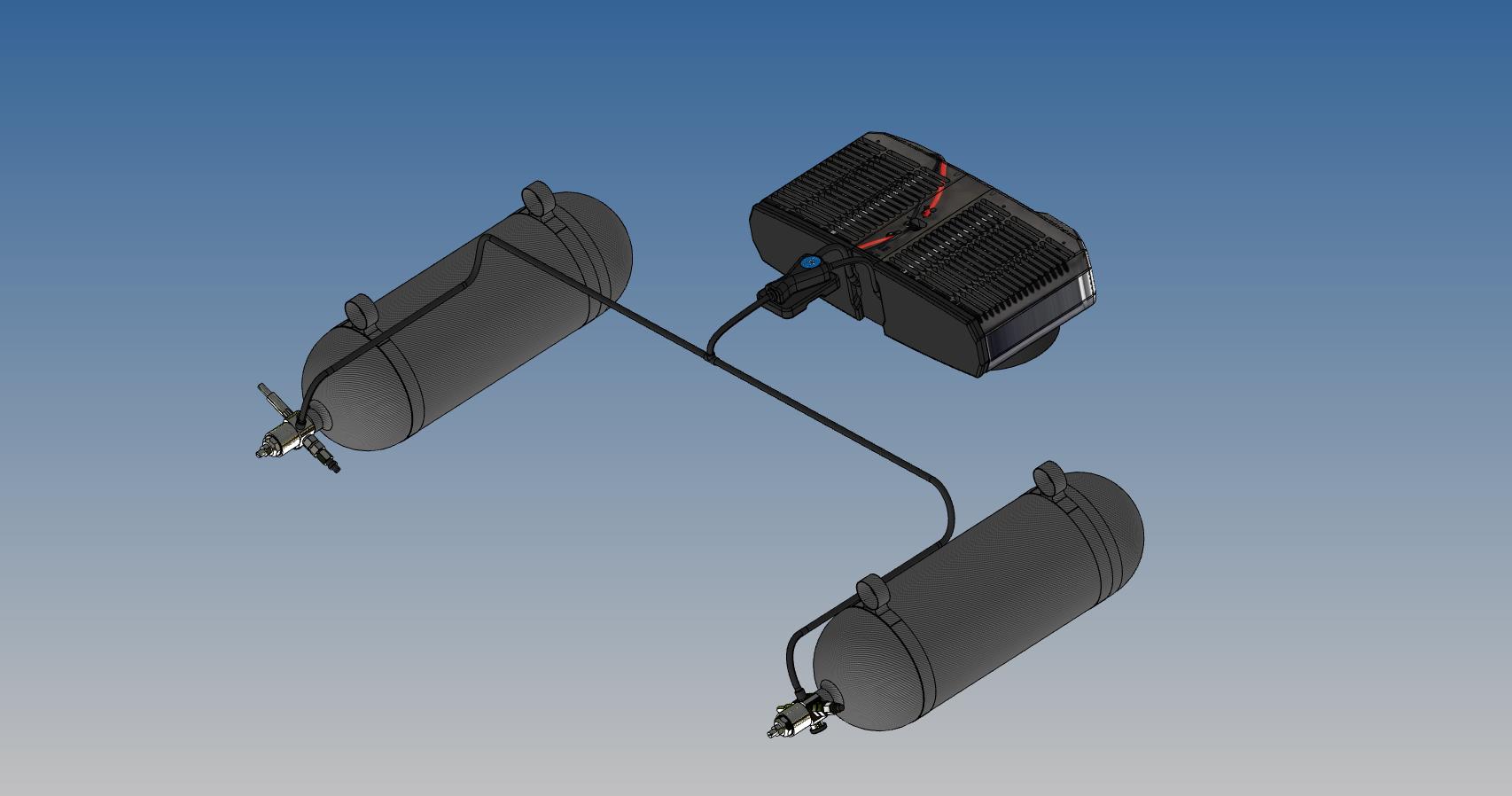 带氢动力电池的 VTOL 无人机