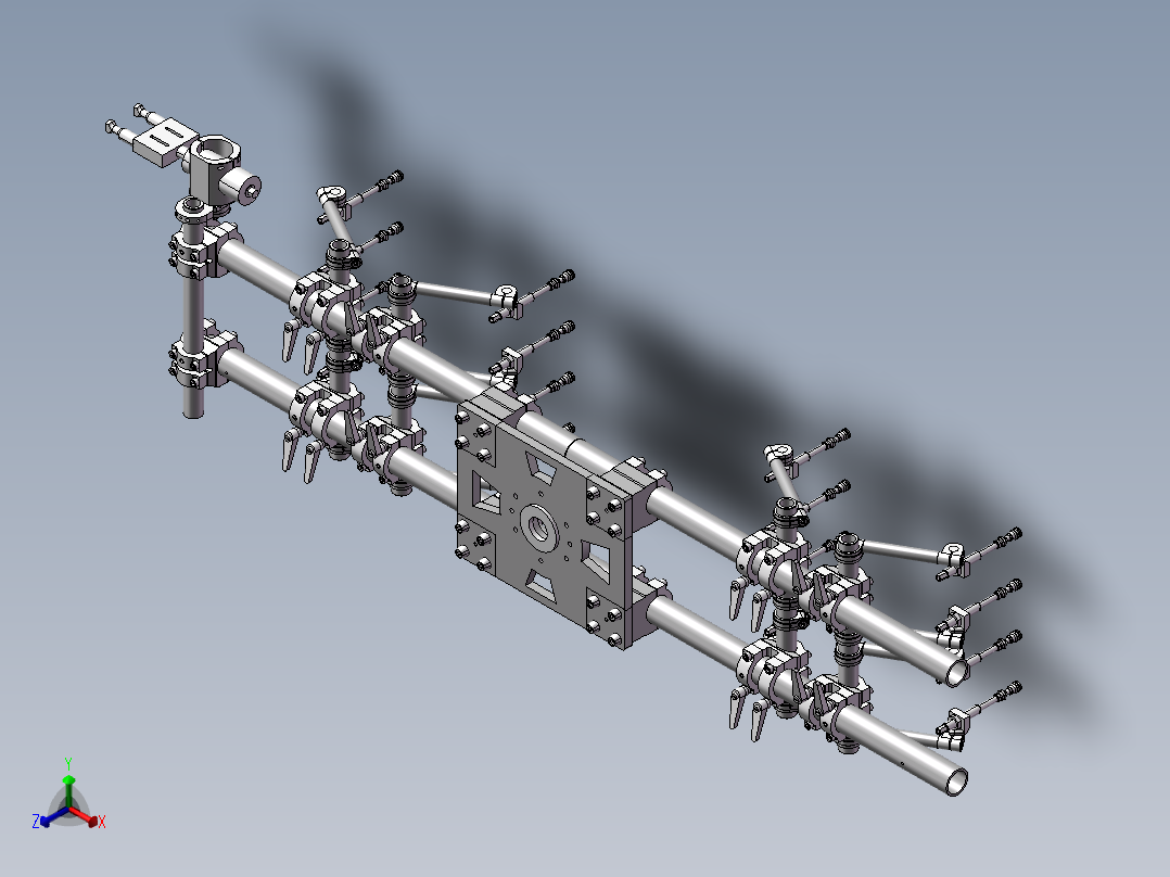变距吸盘夹具sw20正等轴测图
