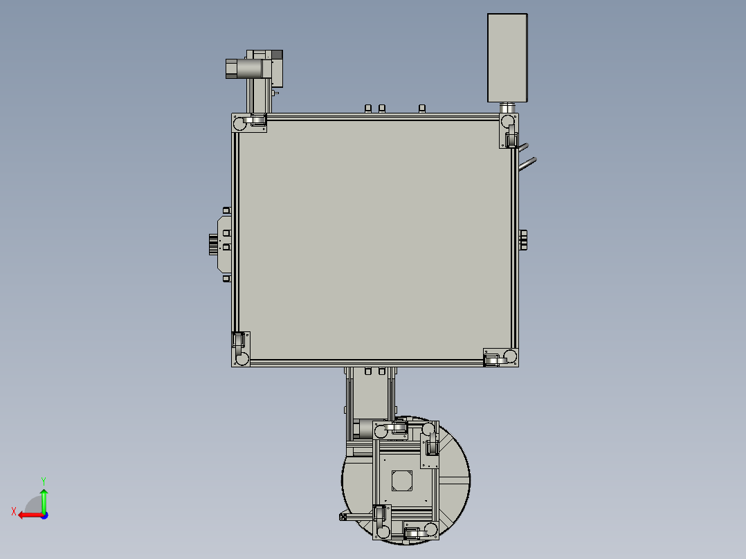 双工位自动活塞组装机后视图