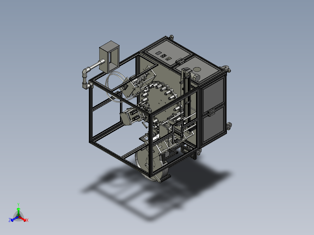 双工位自动活塞组装机正等轴测图