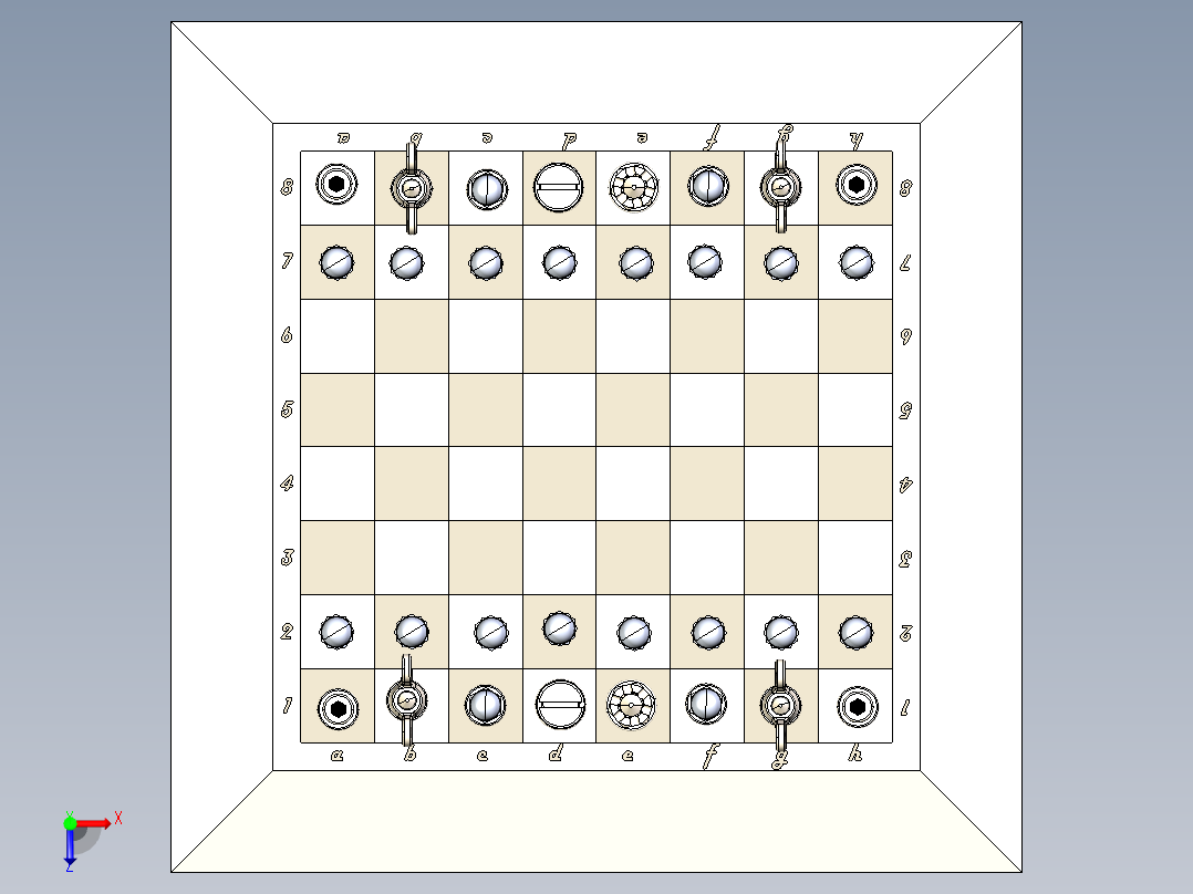 国际象棋俯视图