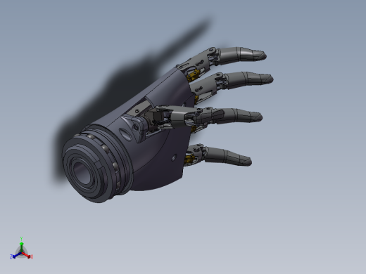 仿生机械手机器人手臂手掌3D图纸 非标机械自动化3D三维图纸正等轴测缩略图