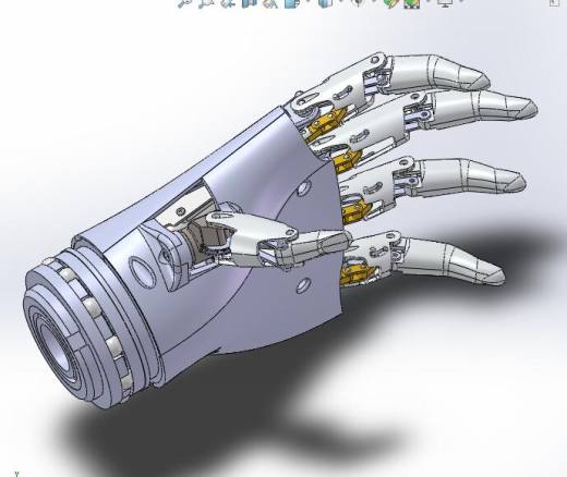 仿生机械手机器人手臂手掌3D图纸 非标机械自动化3D三维图纸缩略图