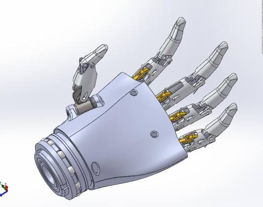 仿生机械手机器人手臂手掌3D图纸 非标机械自动化3D三维图纸缩略图
