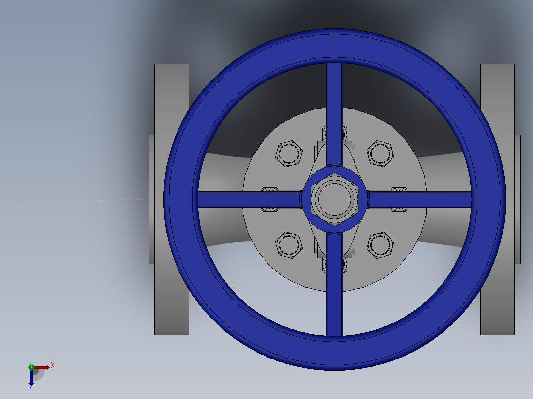 法兰截止阀-304 DN15-DN300俯视图