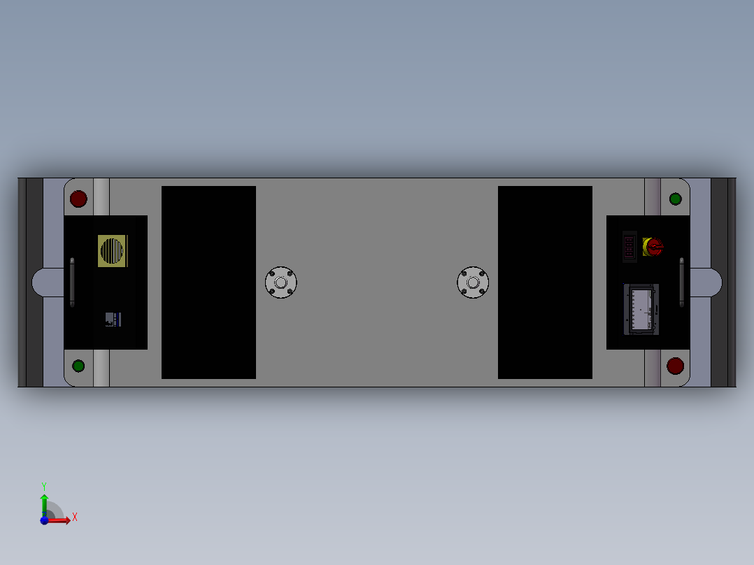 可抬升驱动双向AGV小车前视图