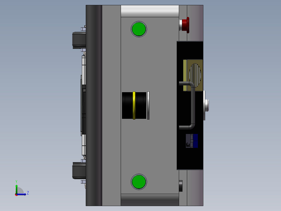 可抬升驱动双向AGV小车左视图