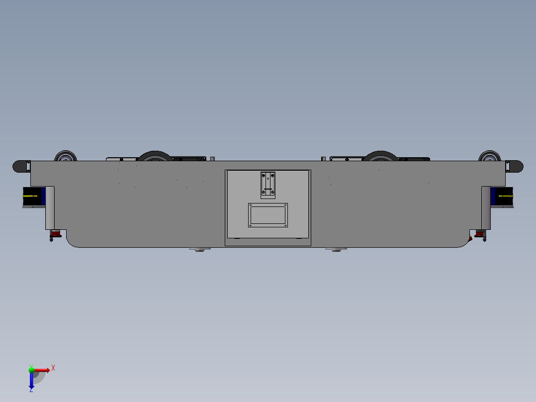 可抬升驱动双向AGV小车俯视图